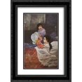 thumbnail image 1 of Charles Robinson 2x Matted 18x24 Black Ornate Framed Art Print 'He Folded His Arms and Leaned Forward Till His Eyes Looked into Johns ', 1 of 2