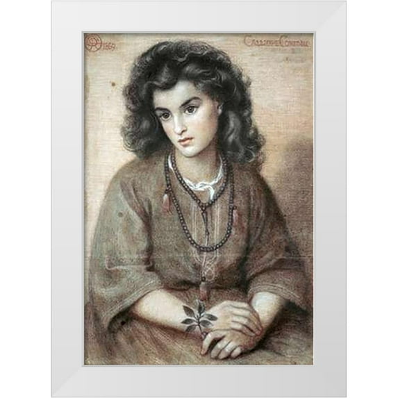 Charles Rossetti, Dante Gabriel 14x18 White Modern Wood Framed Museum Art Print Titled - Calliope Coronio