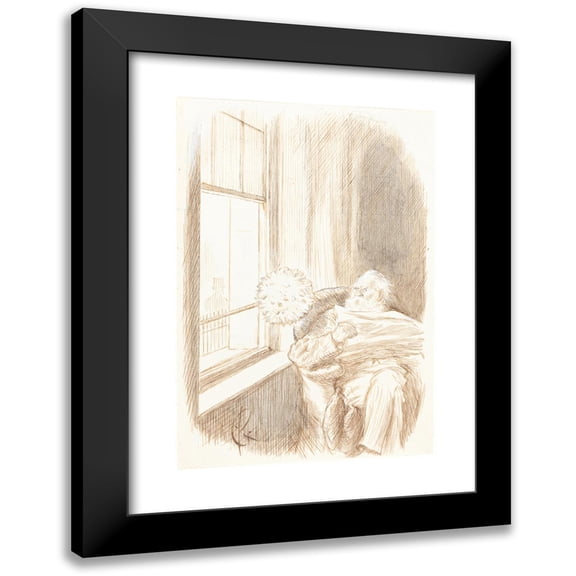 Charles Samuel Keene 11x14 Black Modern Framed Museum Art Print Titled - ‘Oh, Tax ’Em by All Means!’ (1888)