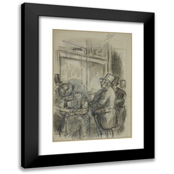 Charles Samuel Keene 11x14 Black Modern Framed Museum Art Print Titled - The Potato Harvest (1877)