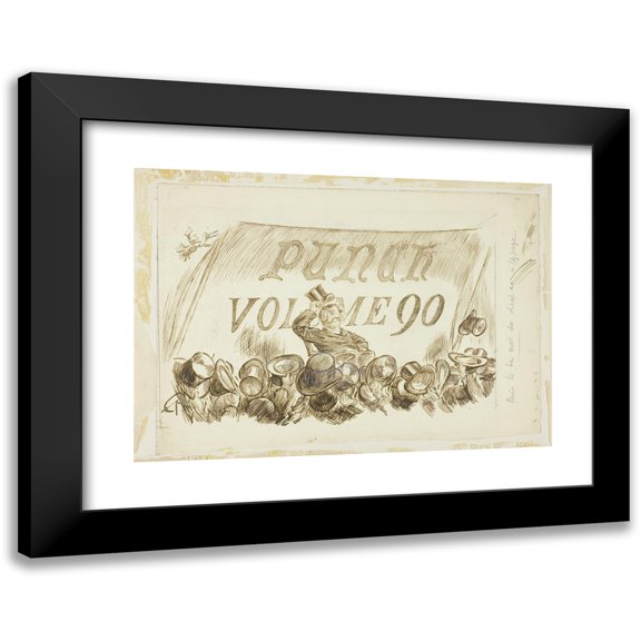 Charles Samuel Keene 14x11 Black Modern Framed Museum Art Print Titled - Study for Punch, Volume 90 (1886)