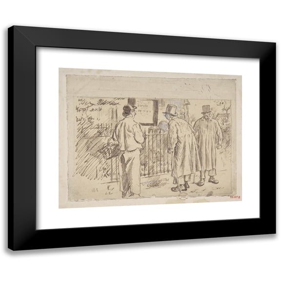 Charles Samuel Keene 14x12 Black Modern Framed Museum Art Print Titled - A Wolf in Sheep's Clothing (1870-1891)