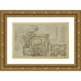 thumbnail image 1 of Charles Samuel Keene 24x17 Gold Ornate Framed and Double Matted Museum Art Print Titled - Thrift (1870-91), 1 of 4