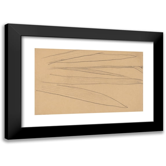 Charles Sprague Pearce 18x13 Black Modern Framed Museum Art Print Titled - Study of a Flower (Verso) (1890-1897)