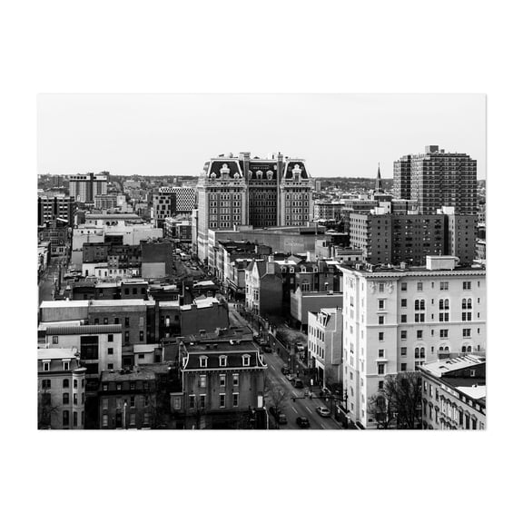 Charles Street B&W - Baltimore Maryland Photography Unframed Wall Art Print 5 x 7 inches