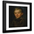 thumbnail image 1 of Charles T. Webber 20x23 Black Modern Framed Museum Art Print Titled - Portrait of a Boy (1868), 1 of 5