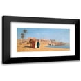 thumbnail image 1 of Charles Théodore Frère 14x8 Black Modern Framed Museum Art Print Titled - A Conversation at the Edges of the Nile, 1 of 5