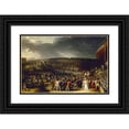 thumbnail image 1 of Charles Thévenin 18x13 Black Ornate Wood Framed Double Matted Museum Art Print Titled - The Federation Party on July 14, 1790, at Champ-De-Mars, Current 7th Arrondissement. (1792), 1 of 5