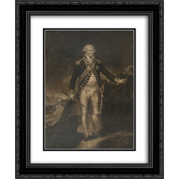 Charles Turner 2x Matted 20x24 Black Ornate Framed Art Print 'Adam Duncan, 1st Viscount Duncan '