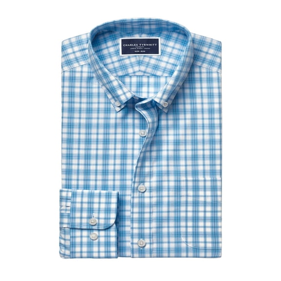 Charles Tyrwhitt mens   Non-Iron Stretch Check Wool Shirt, s