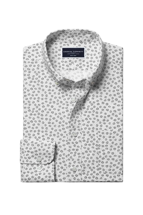 mens  Slim Fit Semi-Cutaway Collar Shirt, m