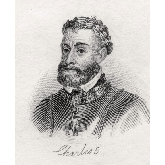 Charles V 1500-1558 Holy Roman Emperor 1519-58 And As Charles I King Of Spain 1516-56 Archduke Of Austria From The Book