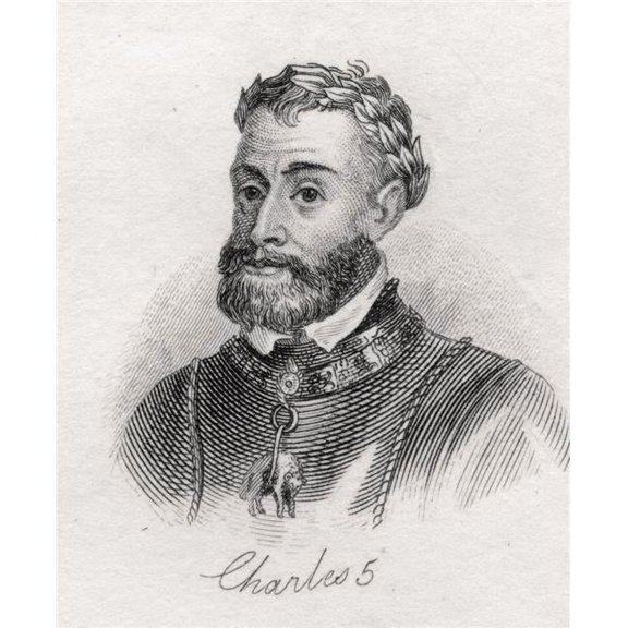 Charles V 1500-1558 Holy Roman Emperor 1519-58 & As Charles I King of Spain 1516-56 Archduke of Austria From The Book Poster Print - Large - 26 x 32