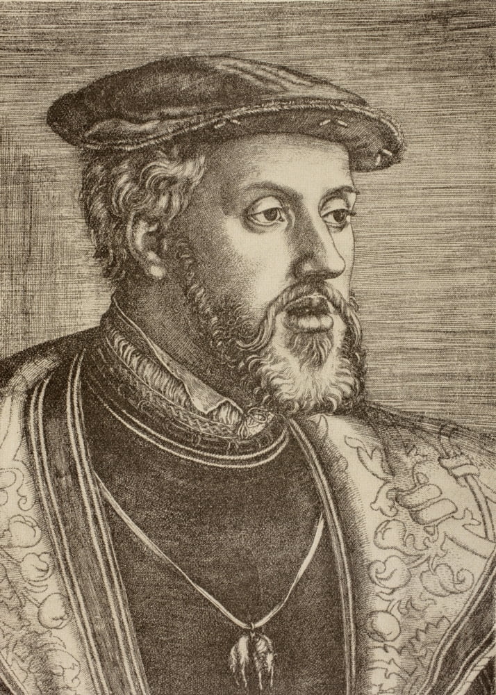 Charles V Born 1500 Died 1558 King Of Spain And Archduke Of Austria From Das Evangelium In Der Verfolgung By Bernhard Rogge Published 1920 Canvas Art - Ken Welsh Design Pics (24 x 34)
