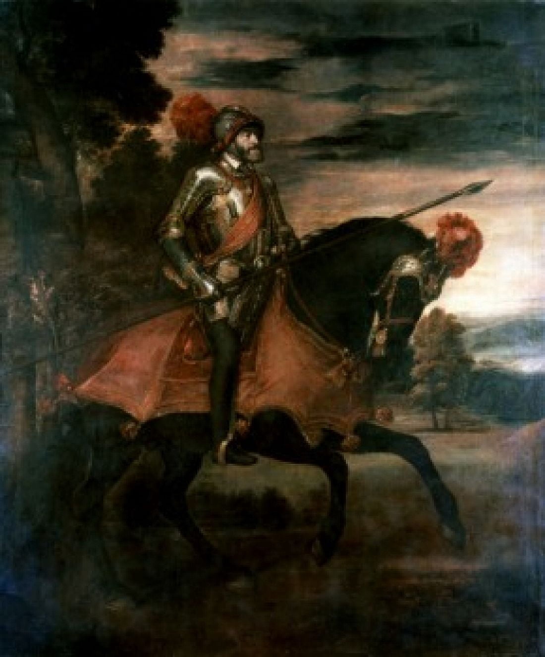 Charles V at the Battle of Muhlberg 1548 Titian (ca1485-1576 Italian) Oil on canvas Museo del Prado Madrid Spain Canvas Art - Titian (18 x 24)