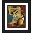 thumbnail image 1 of Charles Van Den Eycken 20x24 Black Ornate Framed Double Matted Museum Art Print Titled: The Torn Canvas (1875), 1 of 5