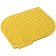 thumbnail image 1 of Charles Viancin Honeycomb Soft Silicone Pot Holder Trivet Yellow, 1 of 3