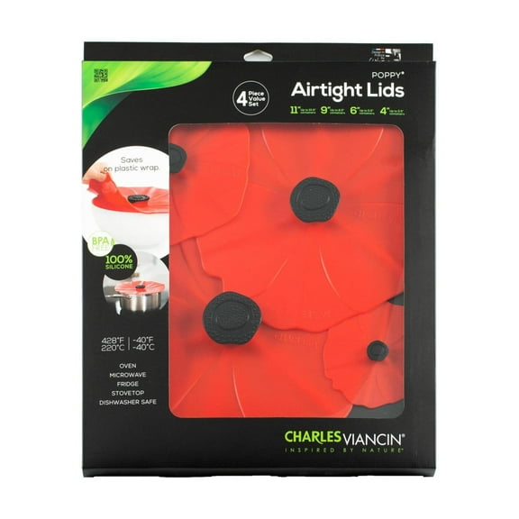 Charles Viancin - Poppy Lid Red Gift-Box - Set of 4