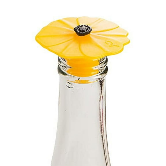 Charles Viancin Yellow Bumbelbee Poppy Bottle Stopper