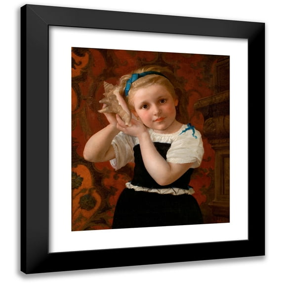 Charles Victor Thirion 15x17 Black Modern Framed Museum Art Print Titled - Listening to the Sea Shell
