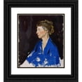 thumbnail image 1 of Charles Webster Hawthorne 12x14 Black Ornate Wood Framed Double Matted Museum Art Print Titled: Two Hour Study of Head (Blanche Stillson) (1920s), 1 of 5