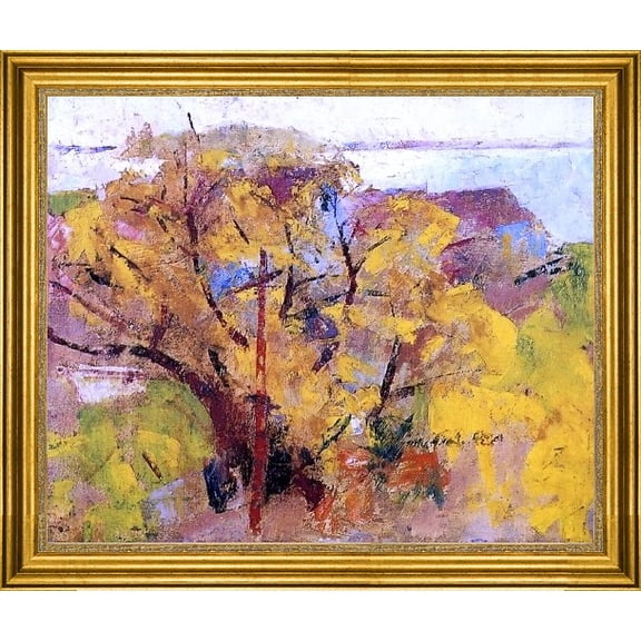 Charles Webster Hawthorne Willows - 16" x 20" Framed Premium Canvas Print