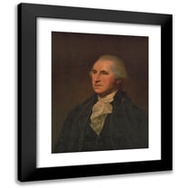 Charles Willson Peale 12x14 Black Modern Framed Museum Art Print Titled - George Washington (1900)