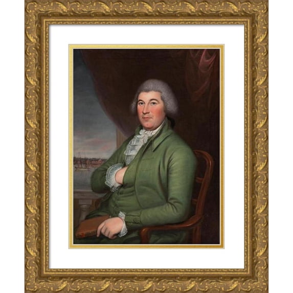 Charles Willson Peale 19x24 Gold Ornate Framed and Double Matted Museum Art Print Titled - Christopher Hughes (1789)