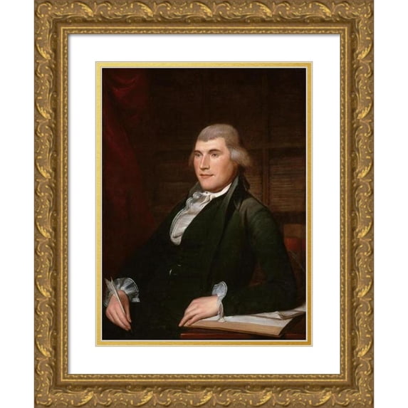 Charles Willson Peale 19x24 Gold Ornate Framed and Double Matted Museum Art Print Titled - John Nicholson (1790)