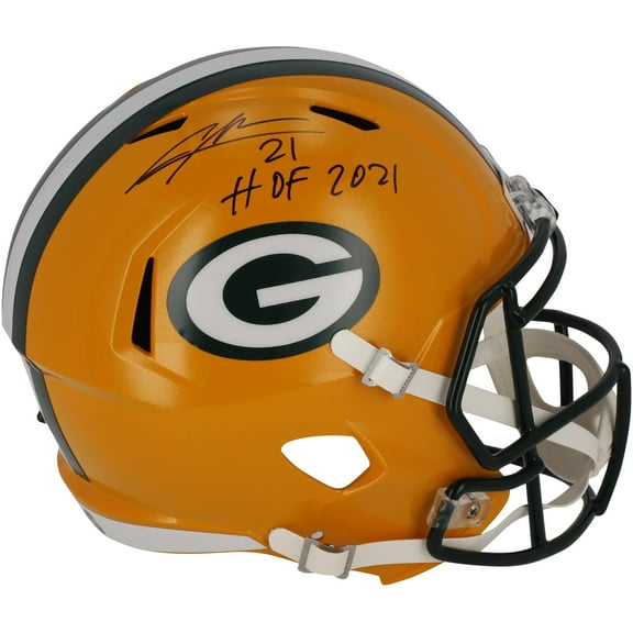 Charles Woodson Green Bay Packers Autographed Riddell Speed Replica Helmet with "HOF 21" Inscription - Fanatics Authentic Certified