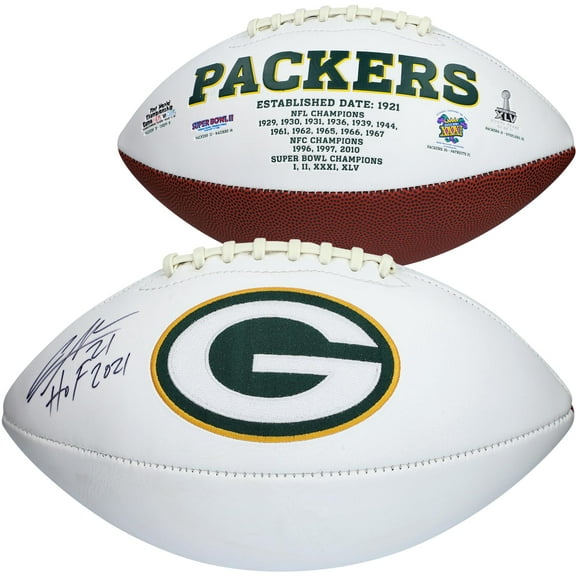 Charles Woodson Green Bay Packers Autographed White Panel Football with "HOF 21" Inscription - Fanatics Authentic Certified