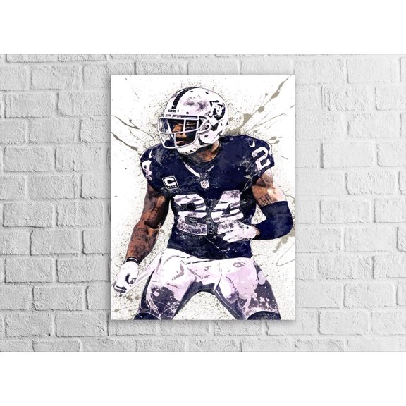Charles Woodson Las Vegas Raiders Gallery Wrap Or Premium Fine Art Man Cave Room Office, Unframed Poster