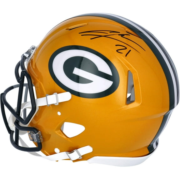 Charles Woodson Las Vegas Raiders & Green Bay Packers Autographed Half & Half Riddell Speed Authentic Helmet with "HOF 21" Inscription - Signature on Green Bay Side - Fanatics Authentic Certified