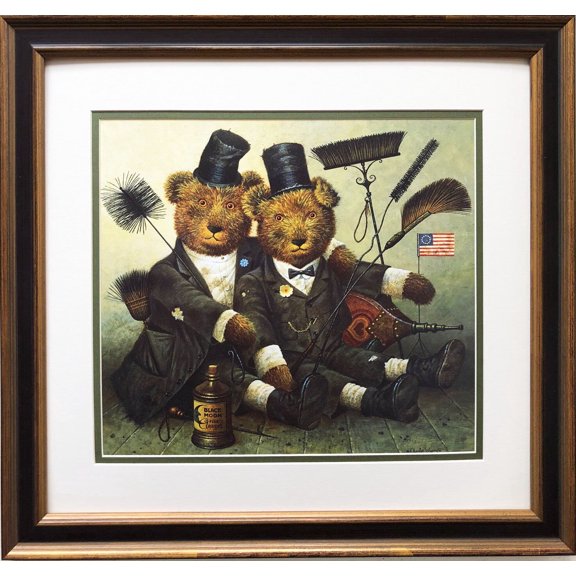 Charles Wysocki "Ashley & Grimes" New CUSTOM FRAMED Art Generic