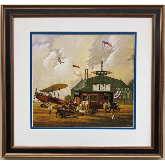Charles Wysocki "Hero Warship" Newly FRAMED Art Americana Rural Generic