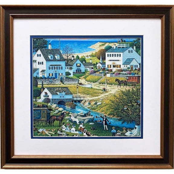 Charles Wysocki "Hound of the Baskervilles" (detail) New CUSTOM FRAMED Art Generic