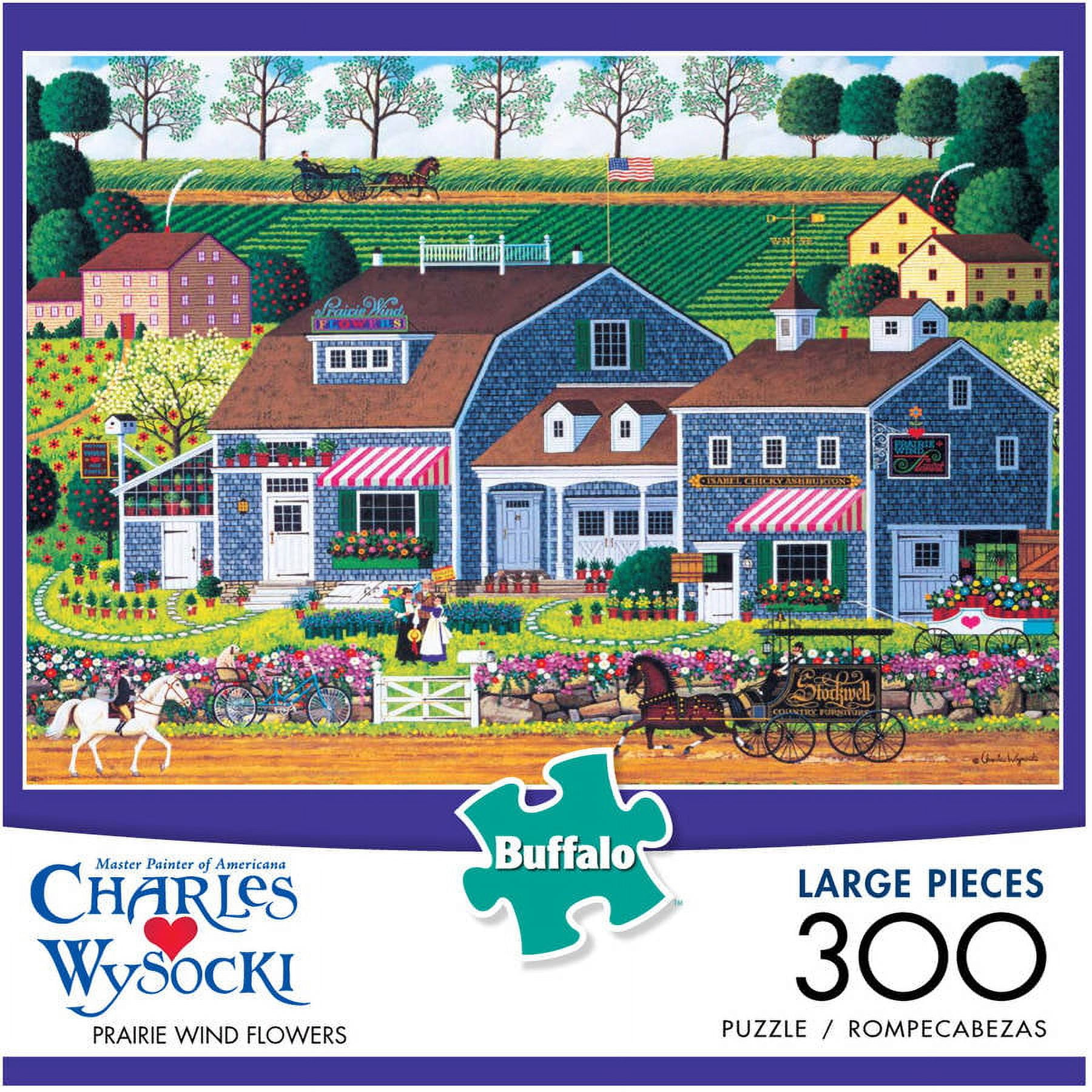 Charles Wysocki Prairie Wind Flowers Large Piece Puzzle, 300 Pieces