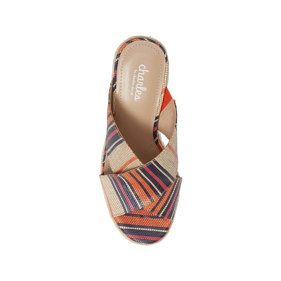 Charles by Charles David Women's Leilani Wedge Sandal, Tangerine, Size 8.0