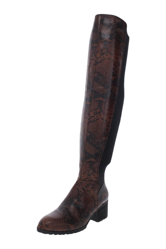 Womens Reason Faux Leather Over-The-Knee Boots