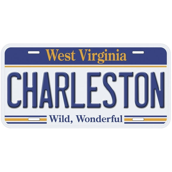 Charleston Capital Of West Virginia Flat Novelty Car License Plate