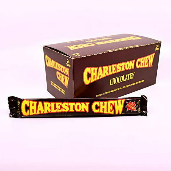 Charleston Chew Chocolate Flavor, Pack of 24 1.87-Oz. Bars