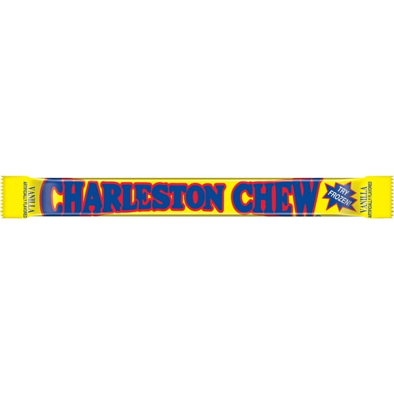 Charleston Chew Vanilla 1.87 oz Bar. Peanut Free and Gluten Free. Contains Milk, Soy and Egg.
