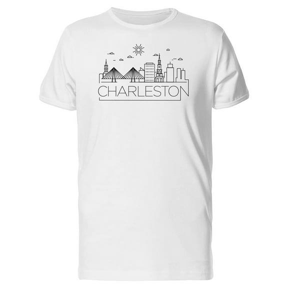 Charleston Geometric Skyline T-Shirt Men -Image by Shutterstock, Male XX-Large