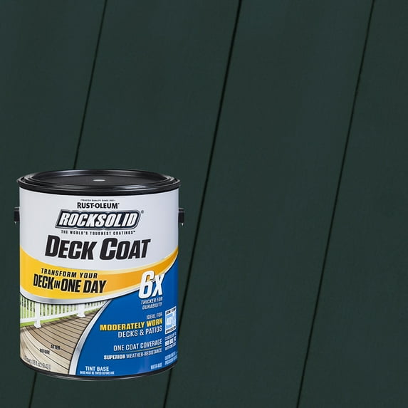 Charleston Green, Rust-Oleum RockSolid 6X Exterior Wood Deck Coat-319627T, Gallon