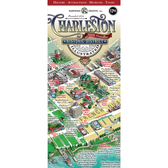 Charleston S.c Historic District Illustrated Map