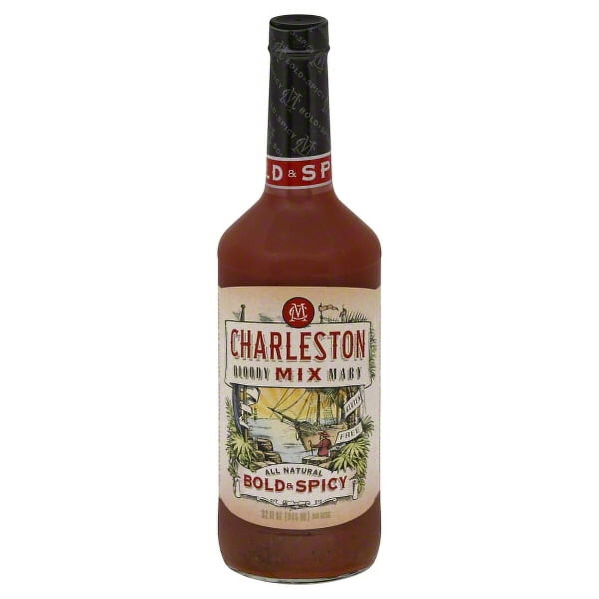 Charleston Mix Bloody Mary Cocktail Mix, 6-Pack, Bold  Spicy, Fresh  Veggie, 32 Fl Oz, 3 of Each, 6-pack