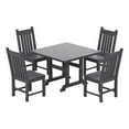 thumbnail image 1 of Charleston Outdoor 5-Piece Square Trestle Dining Set with Side Chairs, 1 of 11