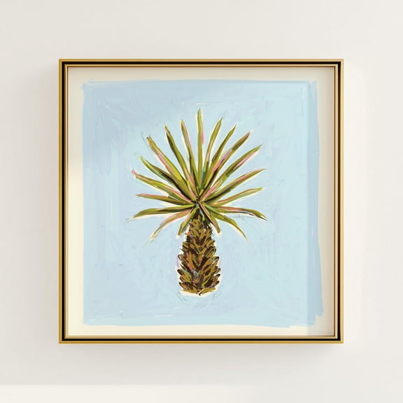Charleston Palmetto Tree Art Poster Southern Coastal Decor,, Unframed Paper Poster 8x10in