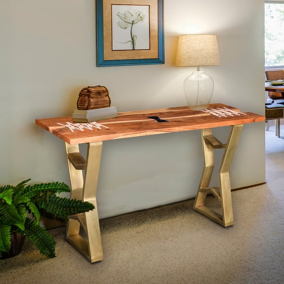 Charleston Recycled Acacia Wood Console Table