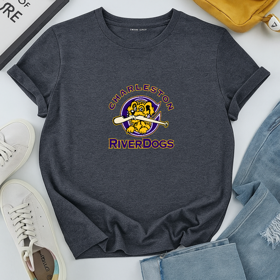Charleston River Dogs Classic Minor League Inspired Retro Team Graphic Unisex T-shirt V80508 up to size 5XL